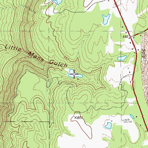 Topographic Map of Miller Lake, GA