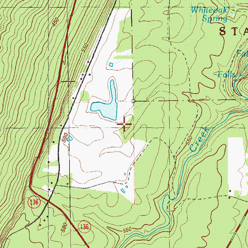Topographic Map of Gross Lake Dam, GA