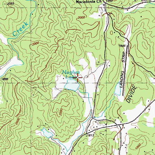 Topographic Map of Young Lake Dam, GA