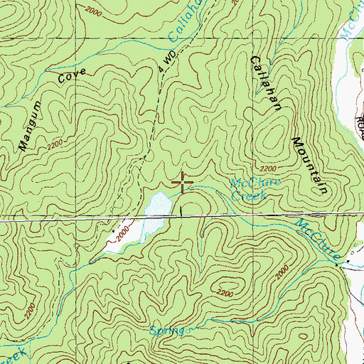 Topographic Map of Wehunt Lake Dam, GA