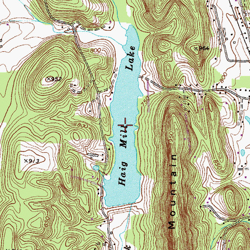 Topographic Map of Hiag Mill, GA
