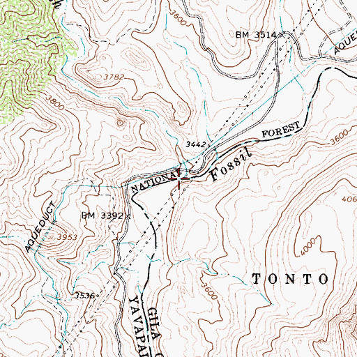 Topographic Map of Sally May Wash, AZ