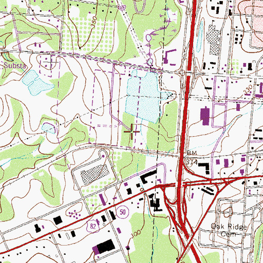 Topographic Map of Fulwood Dam, GA