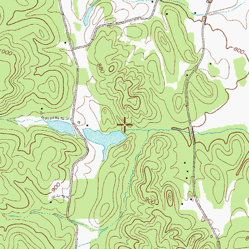 Topographic Map of Little Lake Dam, GA