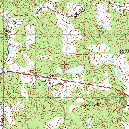 Topographic Map of Upper Boswell Lake, GA