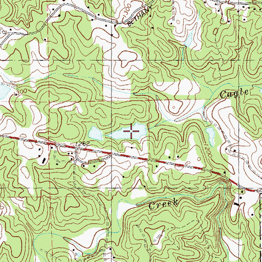 Topographic Map of Lower Boswell Lake, GA