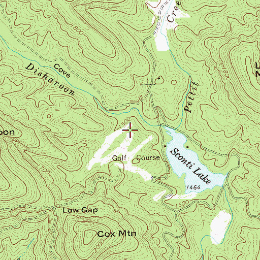 Topographic Map of Disharoon Lake, GA