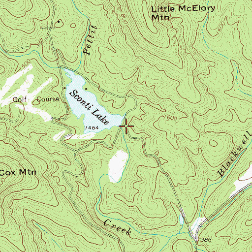 Topographic Map of Sconti Lake Dam, GA