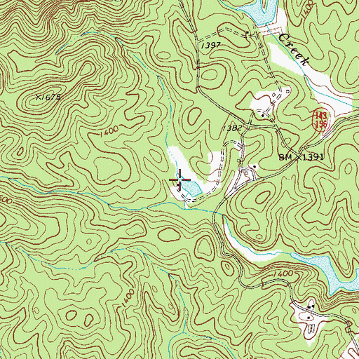 Topographic Map of Dobbs Lake, GA