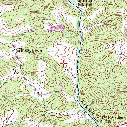 Topographic Map of Frank Lake Dam, GA