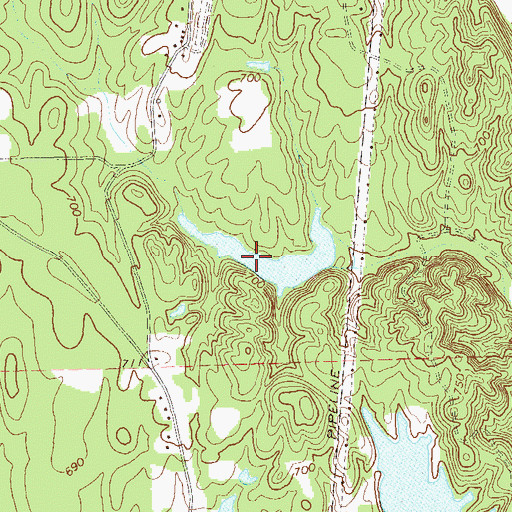 Topographic Map of Langford Lake, GA
