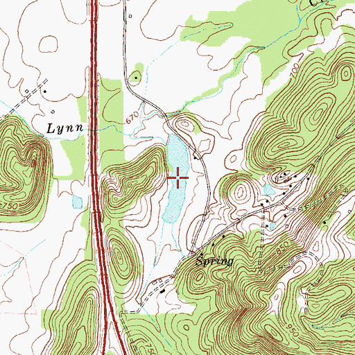 Topographic Map of Johnson Lake, GA