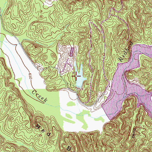 Topographic Map of Lane Lake Dam, GA