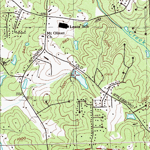 Topographic Map of Kellner Lake Dam, GA