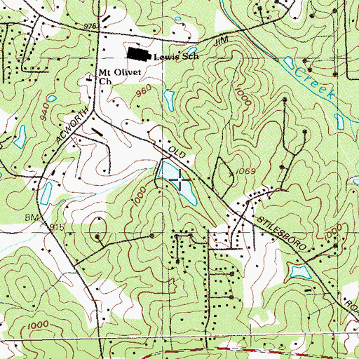 Topographic Map of Kellner Lake, GA