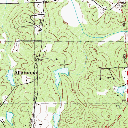 Topographic Map of Bobe Lake Dam, GA