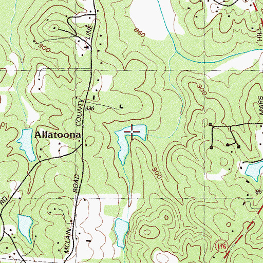 Topographic Map of Bobe Lake, GA