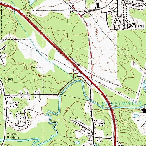 Topographic Map of Coats and Clark Dam, GA