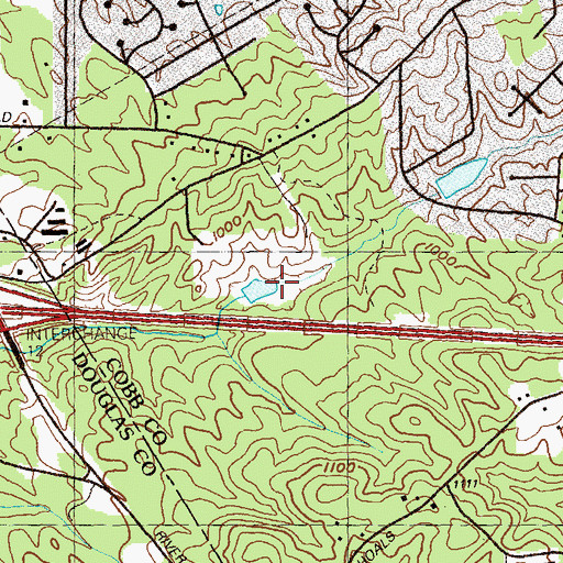 Topographic Map of Seybert Lake, GA