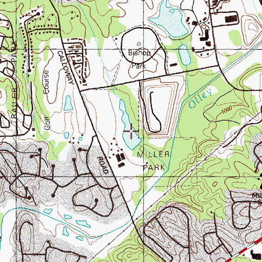 Topographic Map of North Georgia Fairgrounds Lake, GA