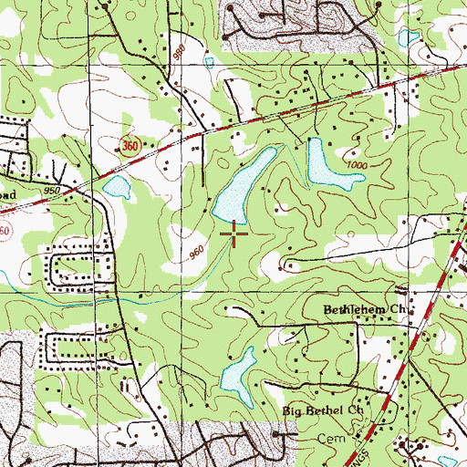 Topographic Map of Cofer Lake Dam, GA