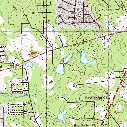 Topographic Map of Cofer Lake, GA