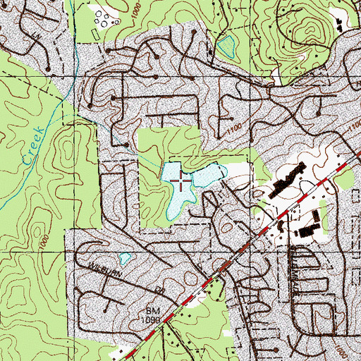 Topographic Map of Reeves Lake, GA