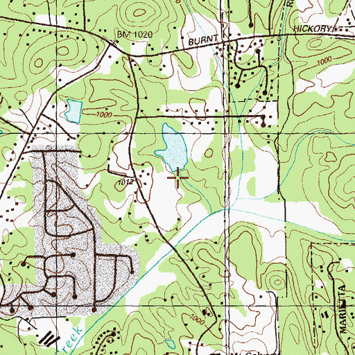 Topographic Map of Brammett Lake Dam, GA