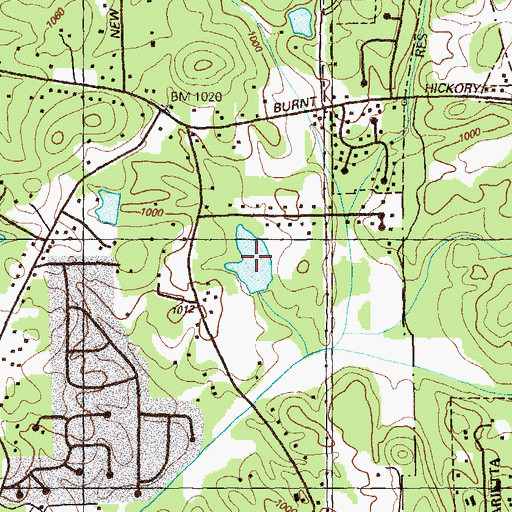 Topographic Map of Brammett Lake, GA