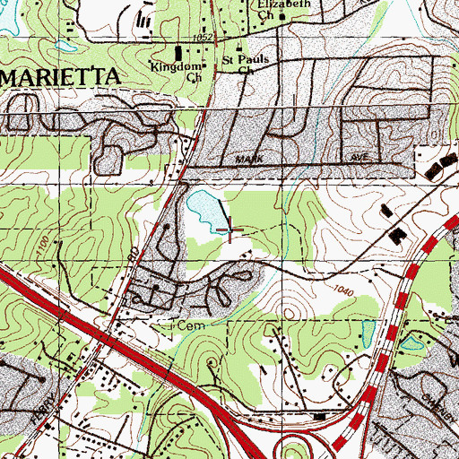 Topographic Map of Haygoode Lake Dam, GA