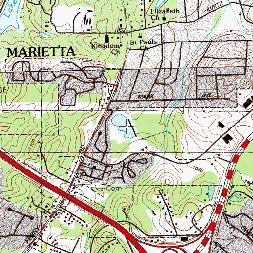 Topographic Map of Haygoode Lake, GA