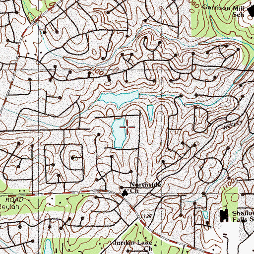 Topographic Map of Cochrans Lake South Dam, GA