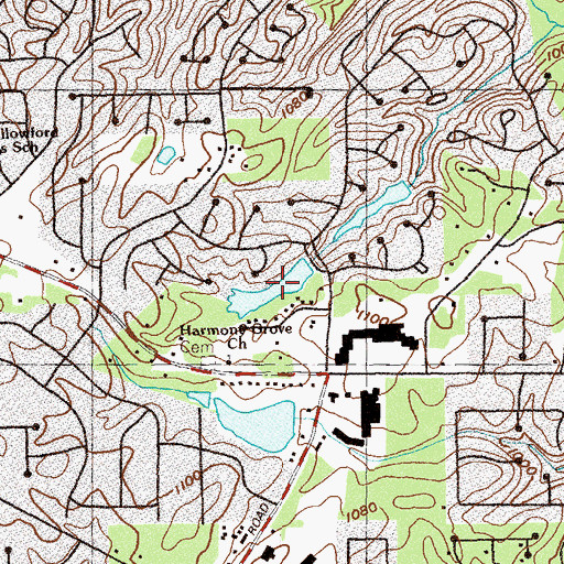 Topographic Map of Mitchell Lake, GA