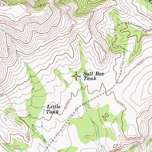 Topographic Map of Salt Box Tank, AZ