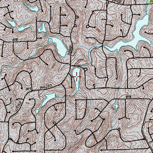Topographic Map of Willow Point Lake, GA