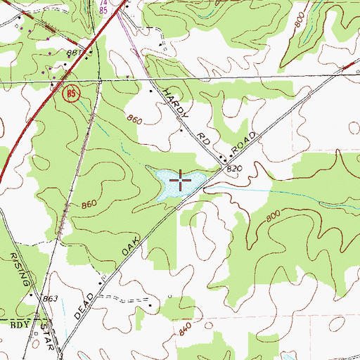 Topographic Map of Spencer Lake, GA