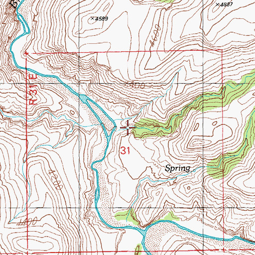 Topographic Map of Salt Ground Canyon, AZ