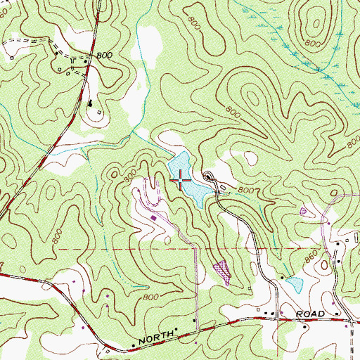 Topographic Map of Lassetter Lake Dam, GA