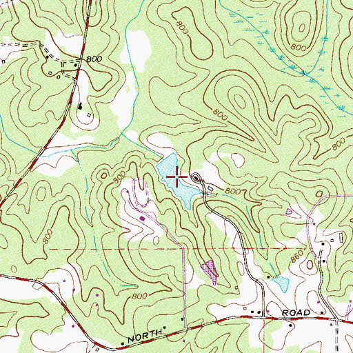 Topographic Map of Lassetter Lake, GA