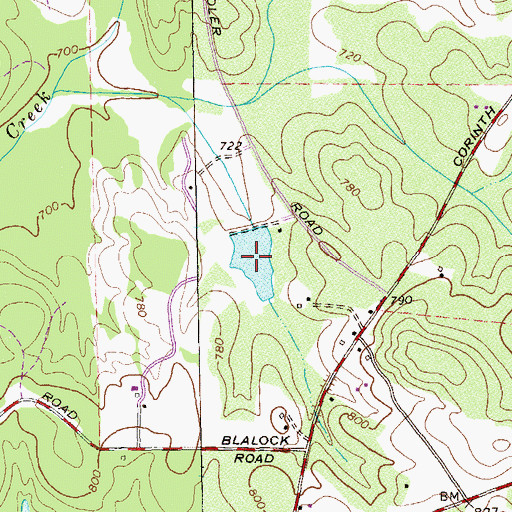 Topographic Map of Ambrose Lake, GA
