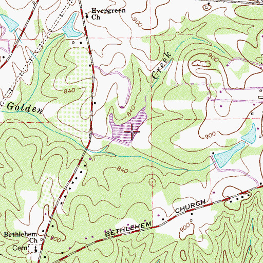 Topographic Map of Smith Lake Dam, GA