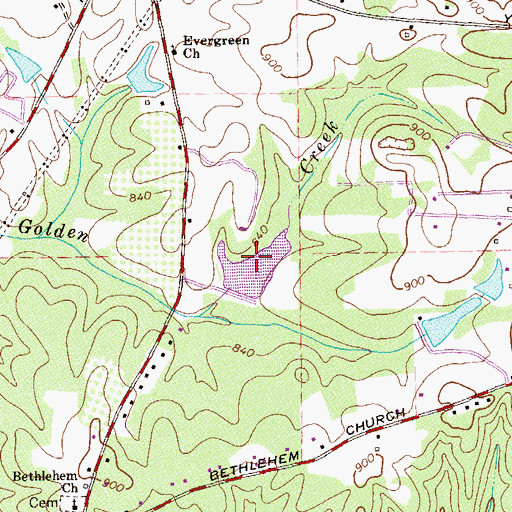 Topographic Map of Smith Lake, GA