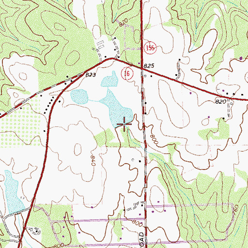 Topographic Map of Regents Lake Dam, GA