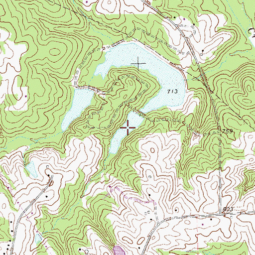 Topographic Map of East Crystal Lake, GA