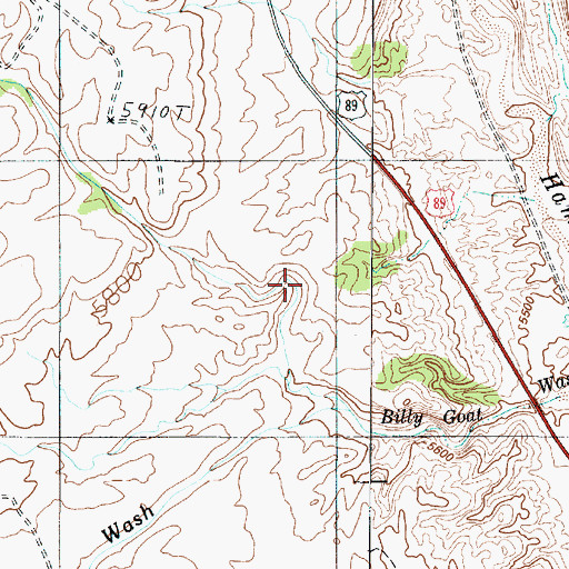 Topographic Map of Cottonwood Tank, AZ