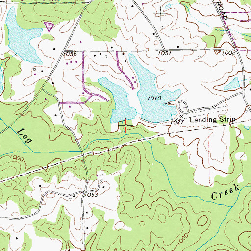 Topographic Map of Jones Lake Dam, GA