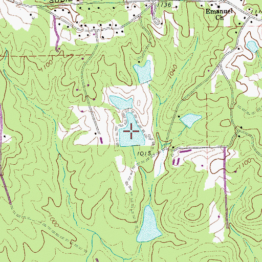 Topographic Map of Hatcher Lake, GA