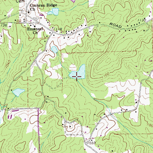 Topographic Map of Hatcher Lake East Dam, GA