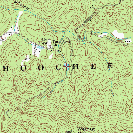 Topographic Map of Lake Atagahi Dam, GA