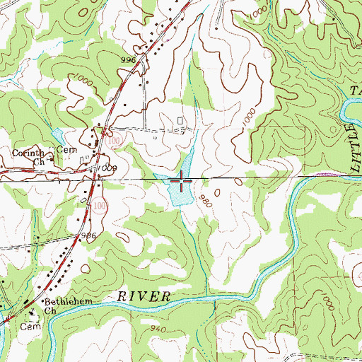 Topographic Map of West Lake, GA